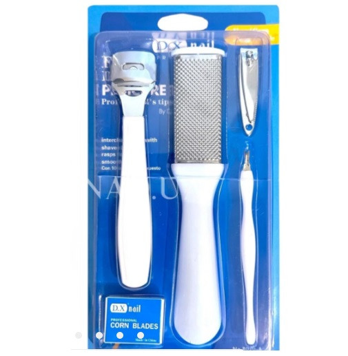 Набір інструментів для педикюру (Верстат, терка, триммер, кусачки + 10 лез) DX №5, фото 1