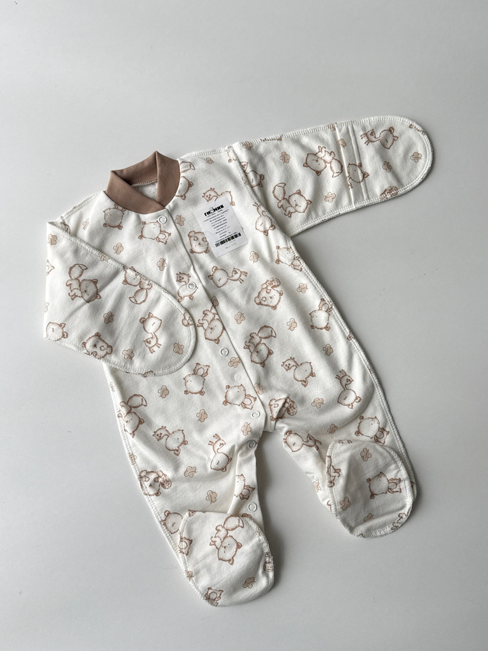 Спальник у тканині байка, ручки закриті, 56р, фото 1