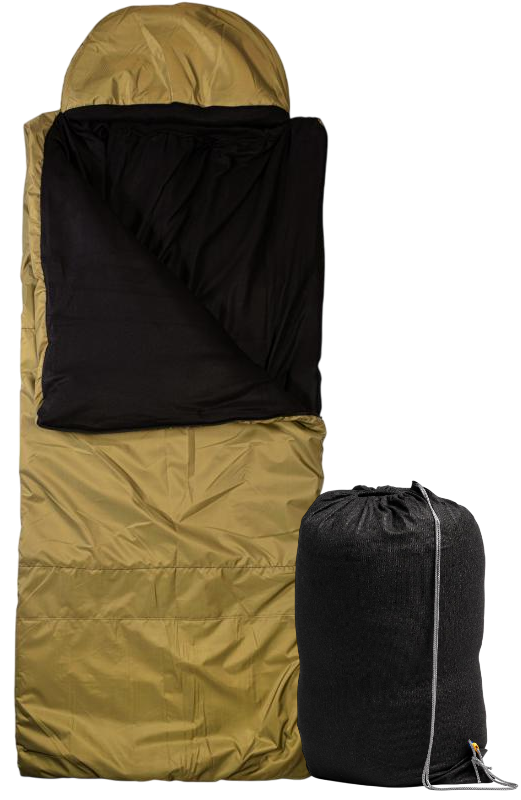 Спальник Ranger 3 Season Green | Теплий широкий спальний мішок кокон-ковдра для осінньо-зимового періоду (до -20°C)