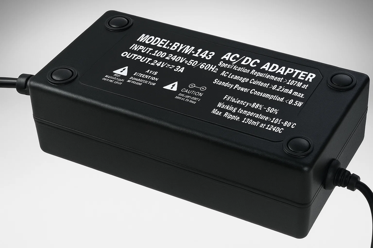 Блок живлення 24V 3A (5.5x2.5 мм) | Універсальний адаптер для світлодіодних стрічок, камер, принтерів, фото 1