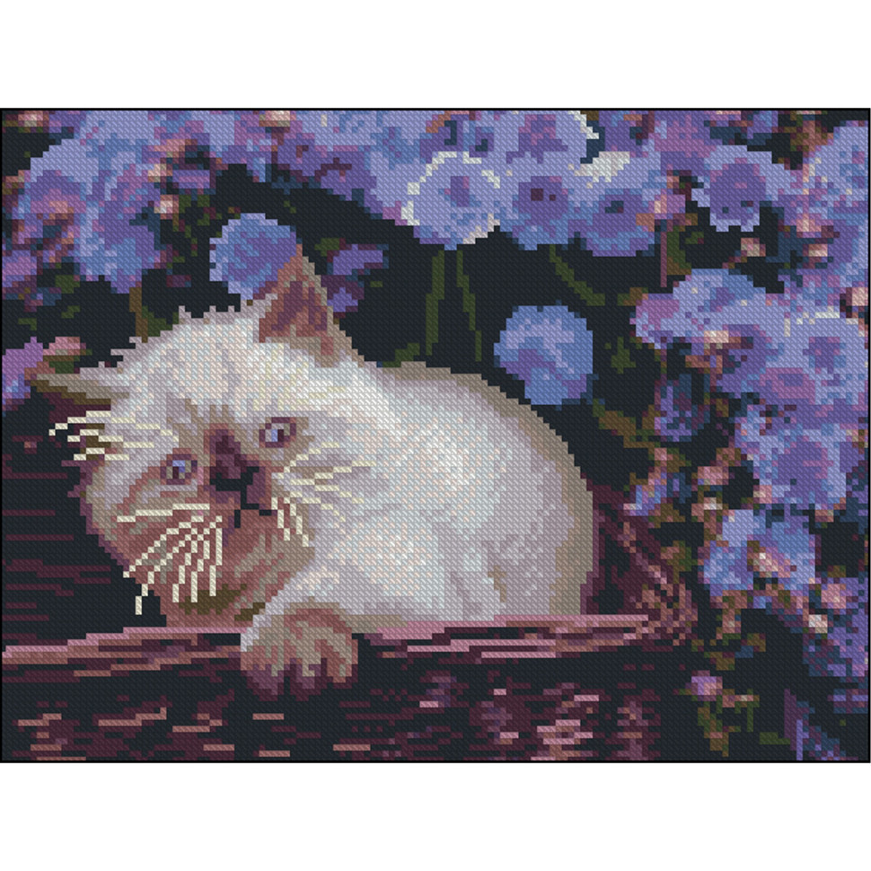 Алмазна мозаїка "Кошеня" ZAV3040-23 без підрамника 30х40 см, фото 1