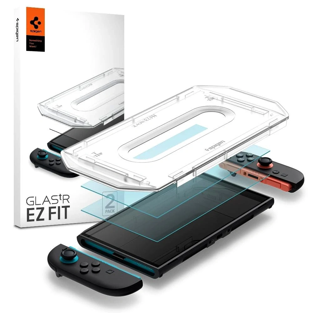 Захисне скло Spigen для Nintendo Switch 2 - EZ FIT GLAS.tR (2 шт), Clear (AGL10156)