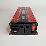 Інвертор перетворювач напруги 12V 220V UKC 2000 Вт, автомобільний інвертор з модифікованою синусоїдою, KC-2000D, фото 8