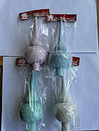 Новорічні іграшки верхівка на ялинку бархат віночок, фото 3