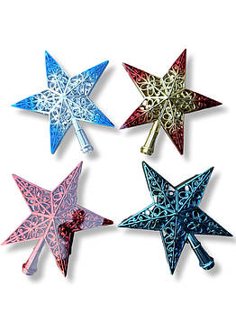 Новорічні іграшки верхівка на ялинку Зірка