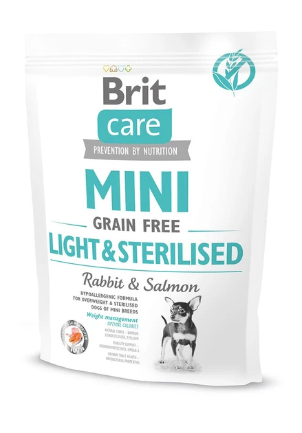 Brit Care Mini Light&Sterilised Adult сухий беззерновий корм для стерилізованих собак малих порід 400 гр