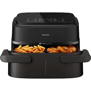 Мультипіч PHILIPS Series 1000 Dual Basket NA150/00 Black UA, фото 2