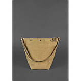 Шкіряна плетена сумка жіноча BlankNote Пазл Crazy Horse M Темно-Коричнева (BN-BAG-32-o), фото 4