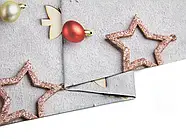 Скатертина тефлонова Королева Ночі (Duck) | 120х170 | Новорічна абстракція на сірому, фото 4