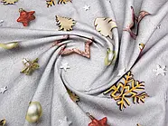 Скатертина тефлонова Королева Ночі (Duck) | 120х170 | Новорічна абстракція на сірому, фото 3