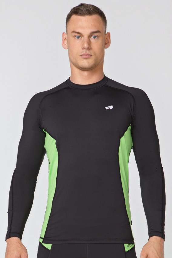 Чоловічий спортивний лонгслів Radical Fury Duo LS XXL Чорно-зелений (r0540), фото 1