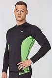 Чоловічий спортивний лонгслів Radical Fury Duo LS XXL Чорно-зелений (r0540), фото 2