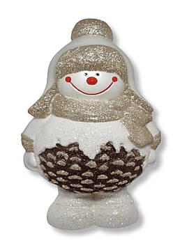 Сніговик шишка на Новий Рік 30см