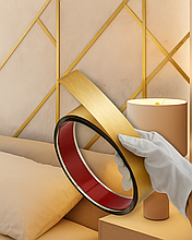 Наклейка на стіну полоса 30 мм * 5м матова металева молдинг золото 8936