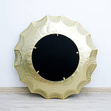 Настінне дзеркало з широкою рамою з металу d74.5 см, фото 5