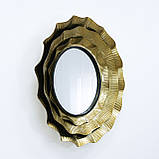 Настінне дзеркало з широкою рамою з металу d74.5 см, фото 3
