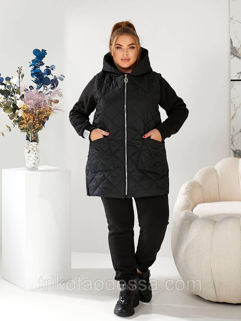 Костюм жіночий спортивний трійка 1233юр р.50-64 New теплий, фото 1