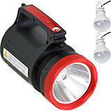 Портативна система освітлення Powerdex PD-6400 Ліхтар + 2 LED лампи + сонячна панель 5500 mAh (3_02435), фото 2