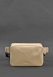 Шкіряна жіноча поясна сумка BlankNote Dropbag Mini світло-бежева, фото 2