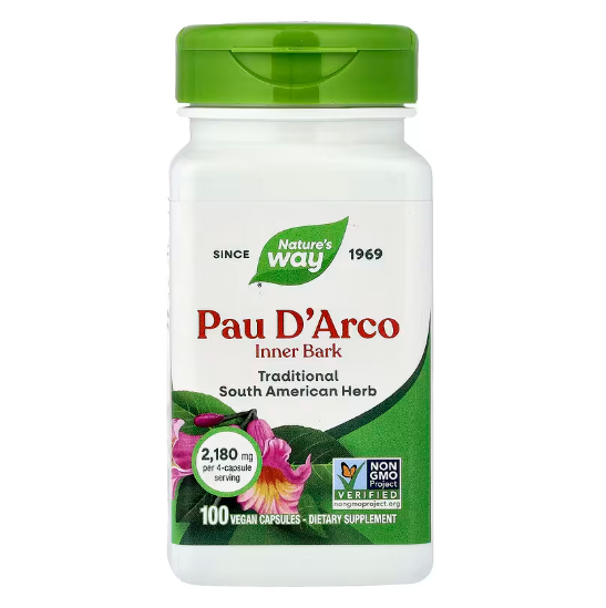 Кора мурашиного дерева, Pau d'Arco Inner Bark Nature's Way 1090 мг (100 капсул), фото 1
