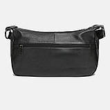 Жіноча сумка Borsa Leather K1105-black 30х20х10.5 см Чорний, фото 3