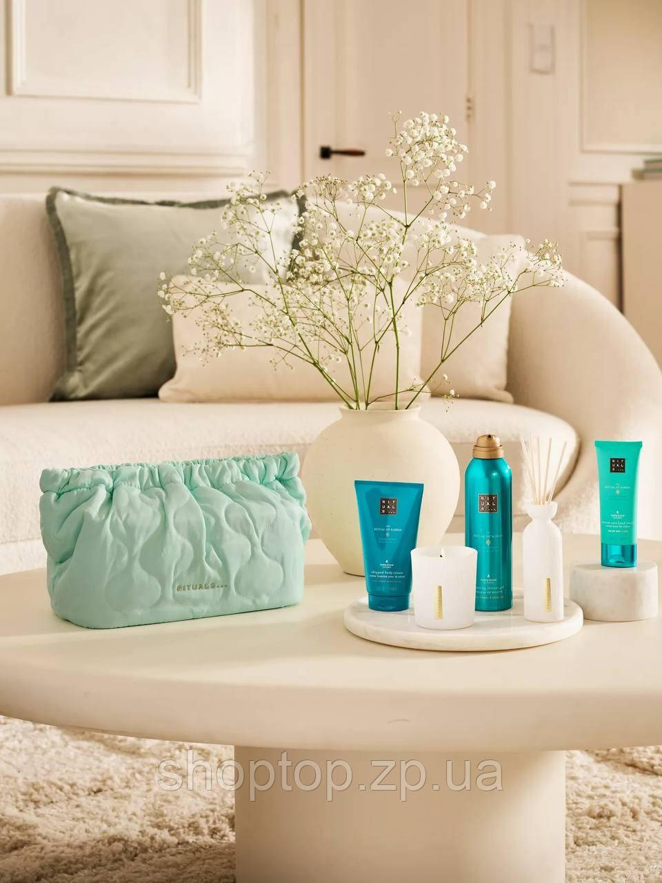 Подарунковий набір Rituals  Ritual of  of Karma Set, розмір - L (з косметичкою), фото 1