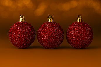 Набір новорічних іграшок «Їжачок», кулі на ялинку, 6 штук, пластик, Ø 10 см Червоний