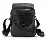 Чоловіча сумка месенджер Tiding Bag 17x20x6 см Чорний (1982289975), фото 4