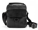Чоловіча сумка месенджер Tiding Bag 17x20x6 см Чорний (1982289975), фото 5