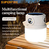 Ліхтар кемпінговий SuperFire Solar T22 300 Lumen IP44 Білий (2507744603), фото 2