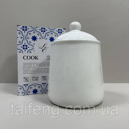 Банка керамічна 1,9 л Limited Edition COOK 202B-009-A13 біла, фото 1
