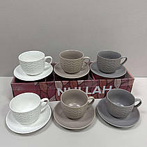 Сервіз чайний 6 чашок 300 мл і 6 блюдець Limited Edition Nullah RX-N231817D, фото 5