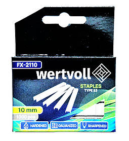 Скоба для степлера 10мм WERTVOLL (1000шт.)