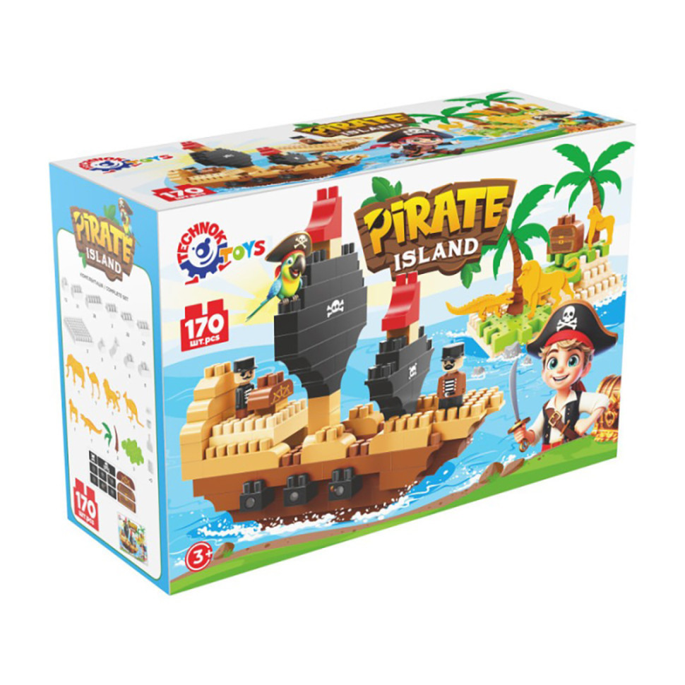Дитячий розвиваючий конструктор "Pirate island" 2642TXK 170 деталей, фото 1