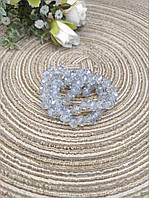 Намистини кришталеві 8*6мм прозорі Сірі ( 70шт)