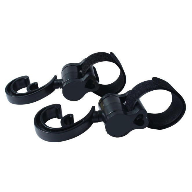 Гачки для коляски на липучці два шт. Чорний (05152), фото 1