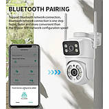 Вулична охоронна поворотна WIFI камера дві лінзи 6МП UKC Q13 iCSee, фото 5