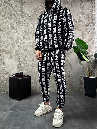 Чорний спортивний костюм з написами, фото 1