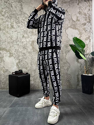 Чорний спортивний костюм з написами, фото 2