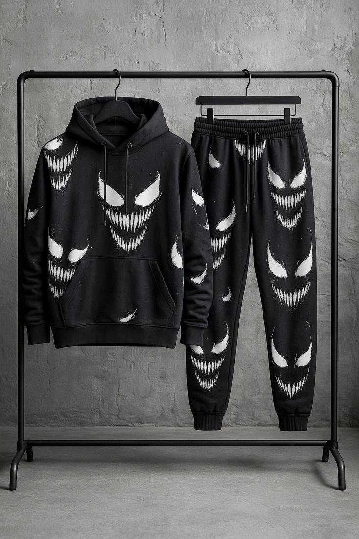 Чорний спортивний костюм з Веномом худі штани