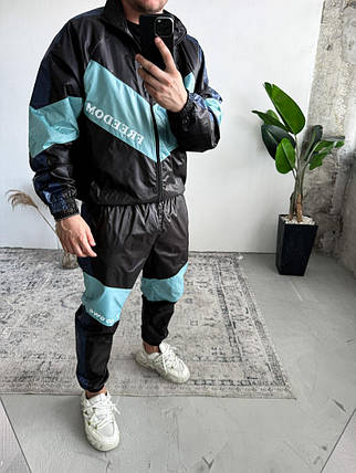 Чорний чоловічий костюм олімпійка штани з плащівки, фото 1