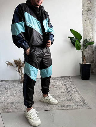 Чорний чоловічий костюм олімпійка штани з плащівки, фото 2