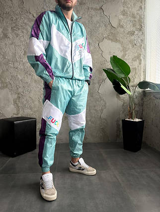М'ятний спортивний костюм чоловічий з написами, фото 3