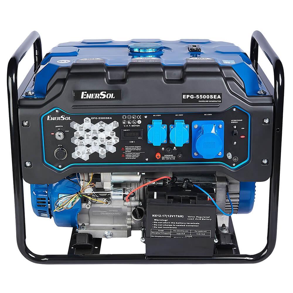 Однофазний генератор бензиновий EPG-5500SEA для забезпечення електроенергії з максимальною потужністю 5.5 кВт у побуті та на дачі