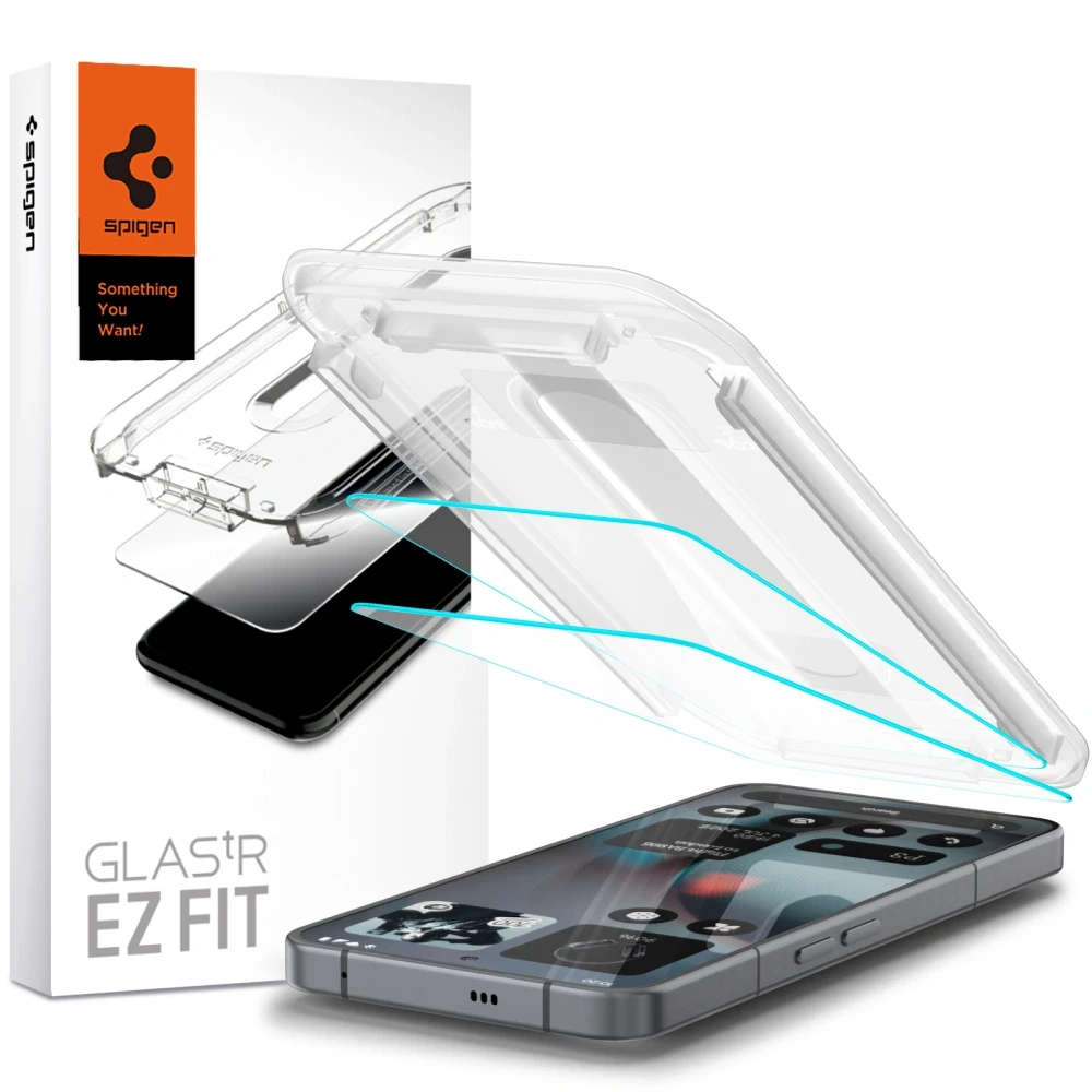 Захисне скло Spigen для Nothing Phone 3 - EZ FIT GLAS.tR (2 шт), Clear (AGL10165), фото 1