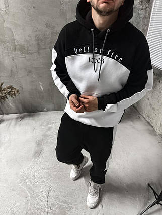 Спортивний костюм утеплений дтф чоловічий худі штани ліс зима, фото 2