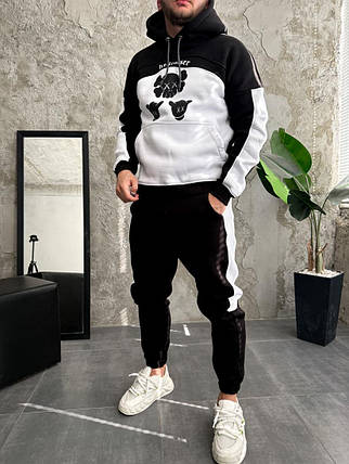 Спортивний костюм утеплений дтф на флісі худі штани, фото 1