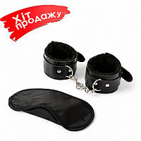 Набор для ролевых игр Наручники + Маска БДСМ аксессуары атрибутика Садо мазо фетиш "BDSM set"