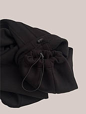 Утеплені флісом палаццо з кулісками внизу мод 036 чорні, фото 5