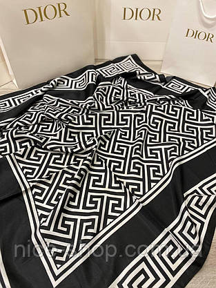 Хустка шовкова чорна, фото 4